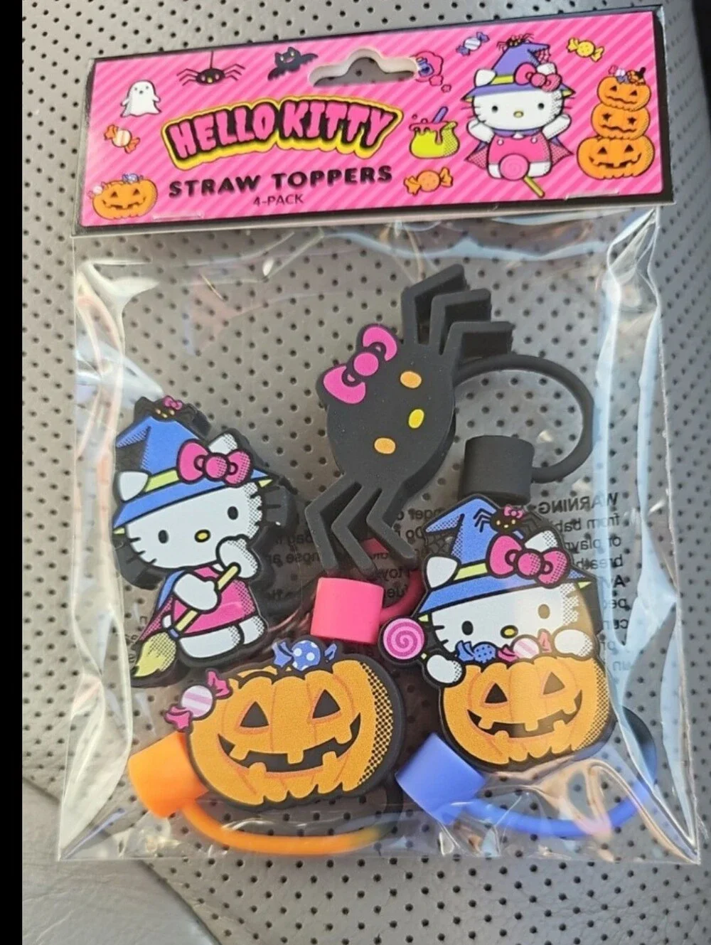 Hello Kitty HALLOWEEN Straw Toppers NIP